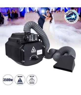 GloboStar® 51147 MEDUSA Επαγγελματική Επιδαπέδια Μηχανή Dry Ice CO2 Maker Machine - Εφέ Ξηρού Πάγου CO2 3500W AC 220V-240V με Φυσούνα - Μαύρο - L44 x W40 x H43cm